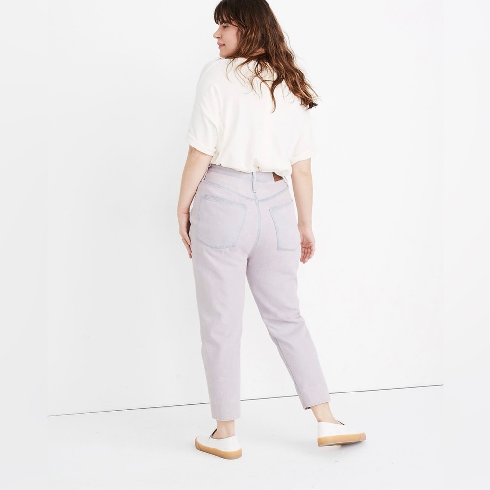 Madewell High Rise Mom Jeans Pink Denim Size 27 4 Overdyed Edition Small - Picture 8 of 8